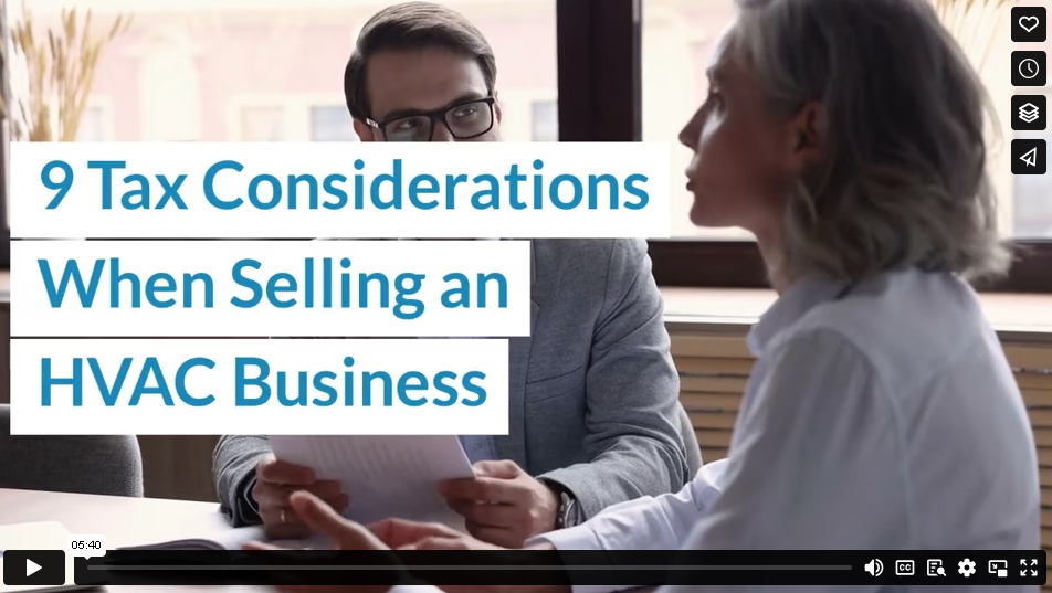 9 Tax Considerations When Selling an HVAC Business