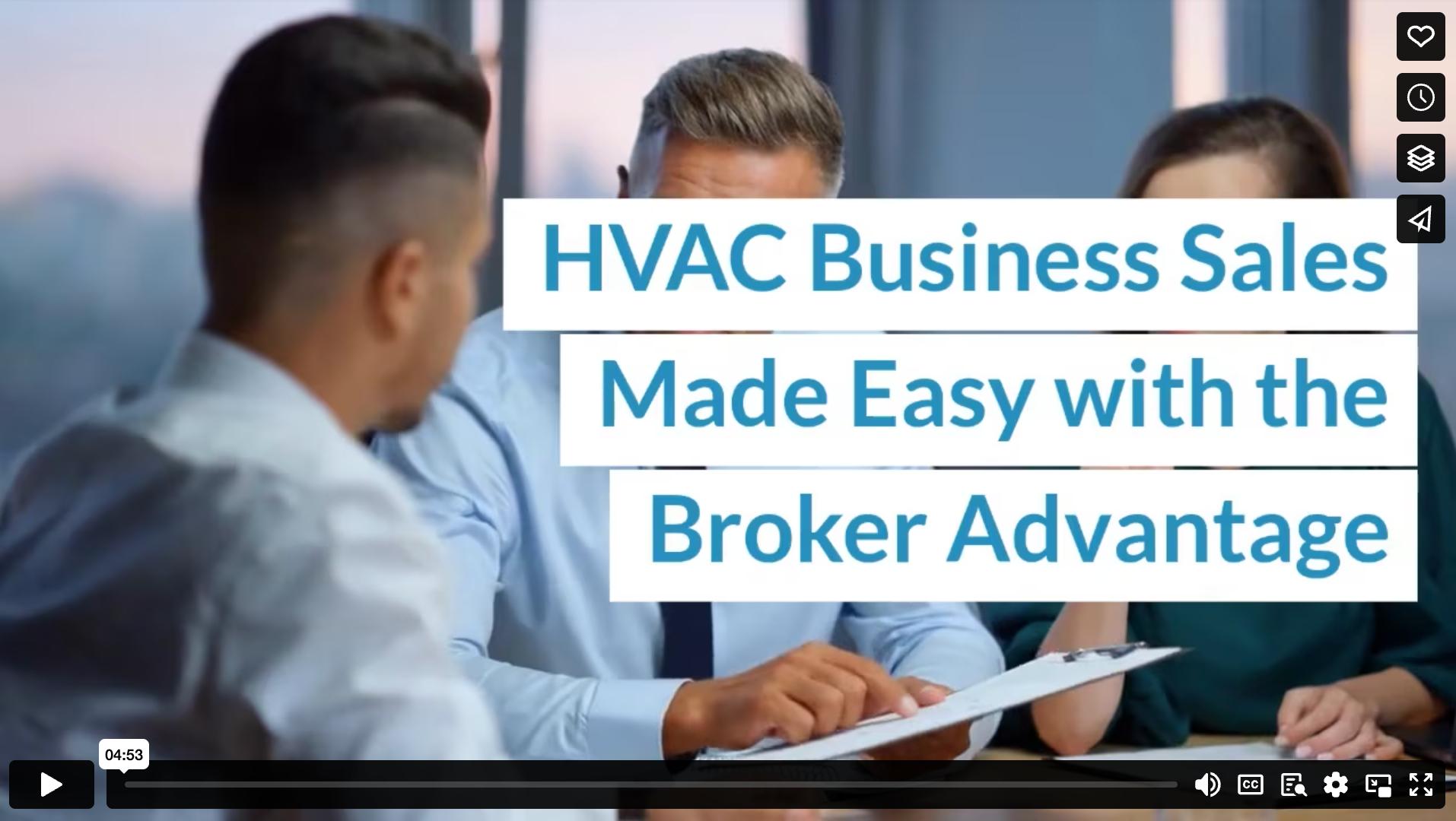 HVAC Business Sales Made Easy with the Broker Advantage