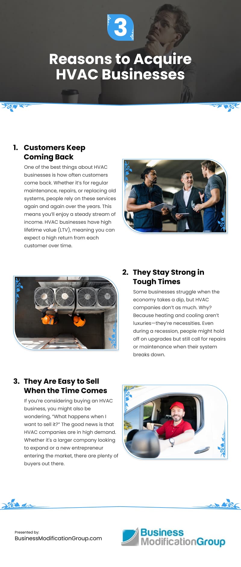 3 Reasons to Acquire HVAC Businesses Infographic