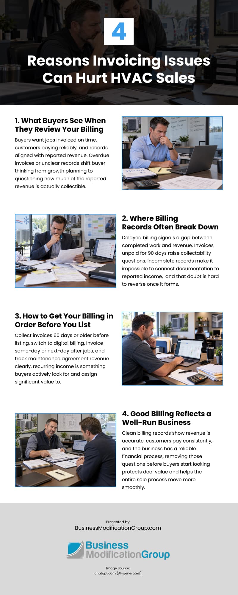 4 Reasons Invoicing Issues Can Hurt HVAC Sales Infographic